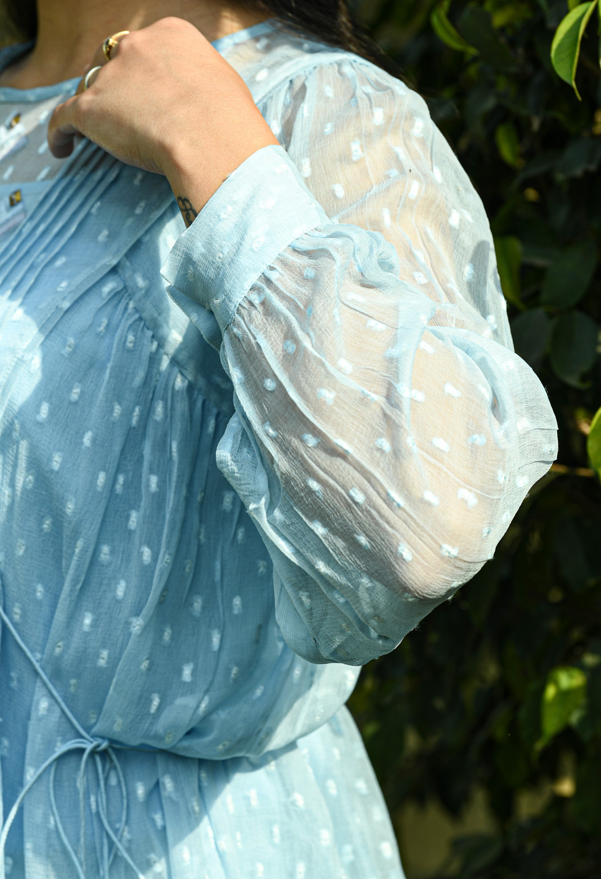 HAND EMBROIDERY FLARED TOP